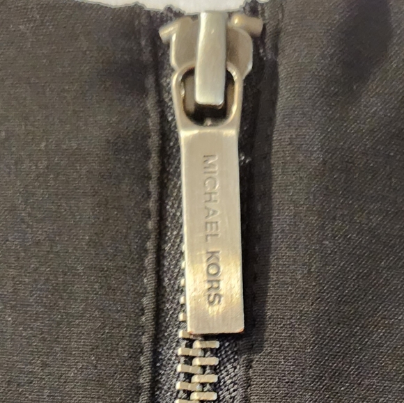 Michael Kors Black Dress with Cap Sleeves, Pockets and Zipper at Front - Picture 5 of 8